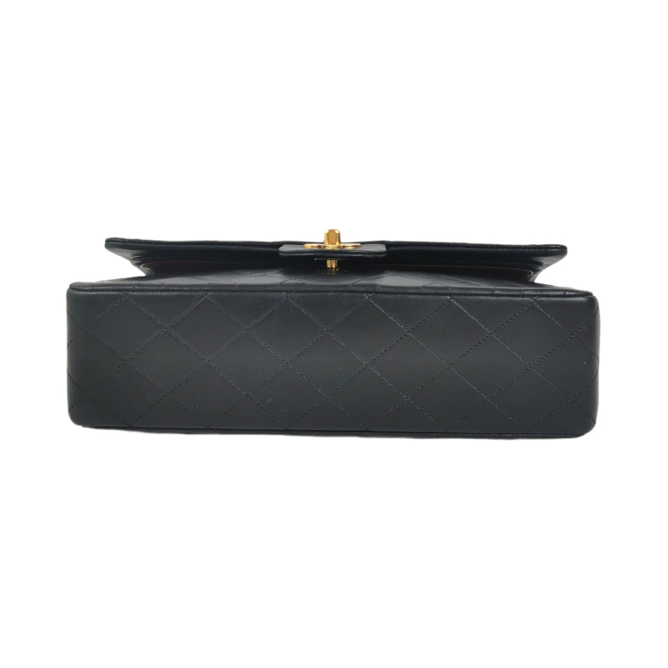 Chanel Classic Double Flap Medium Black Lambskin Gold