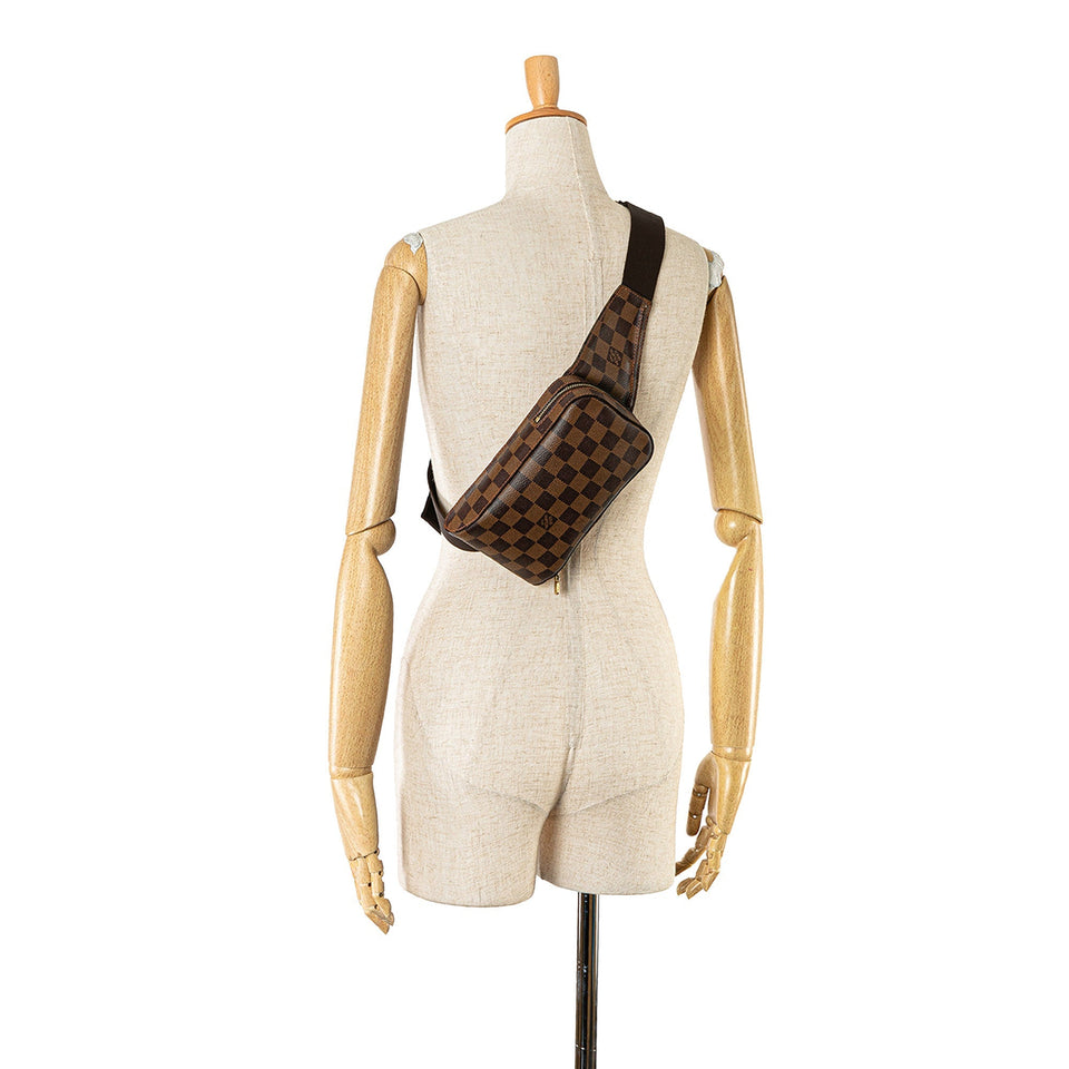 Brown Louis Vuitton Damier Ebene Geronimos Crossbody Bag