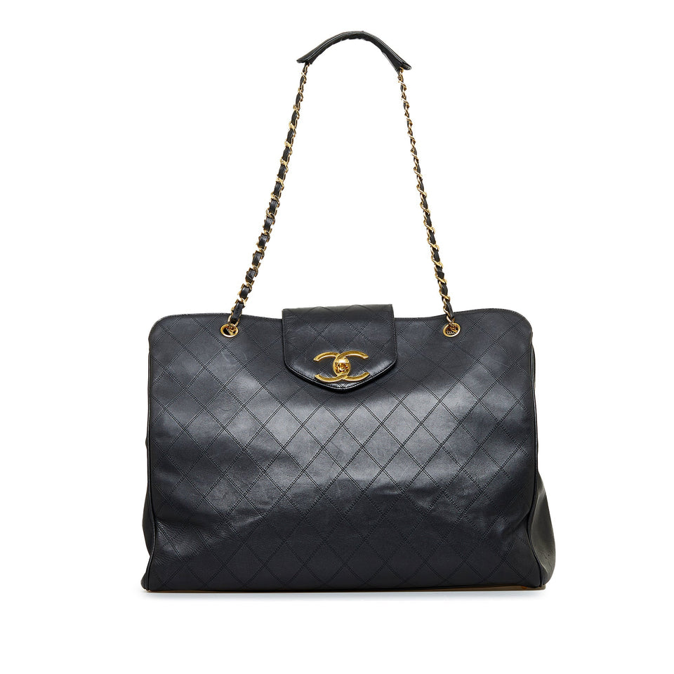 Chanel Supermodel Weekender XL Black Lambskin Gold