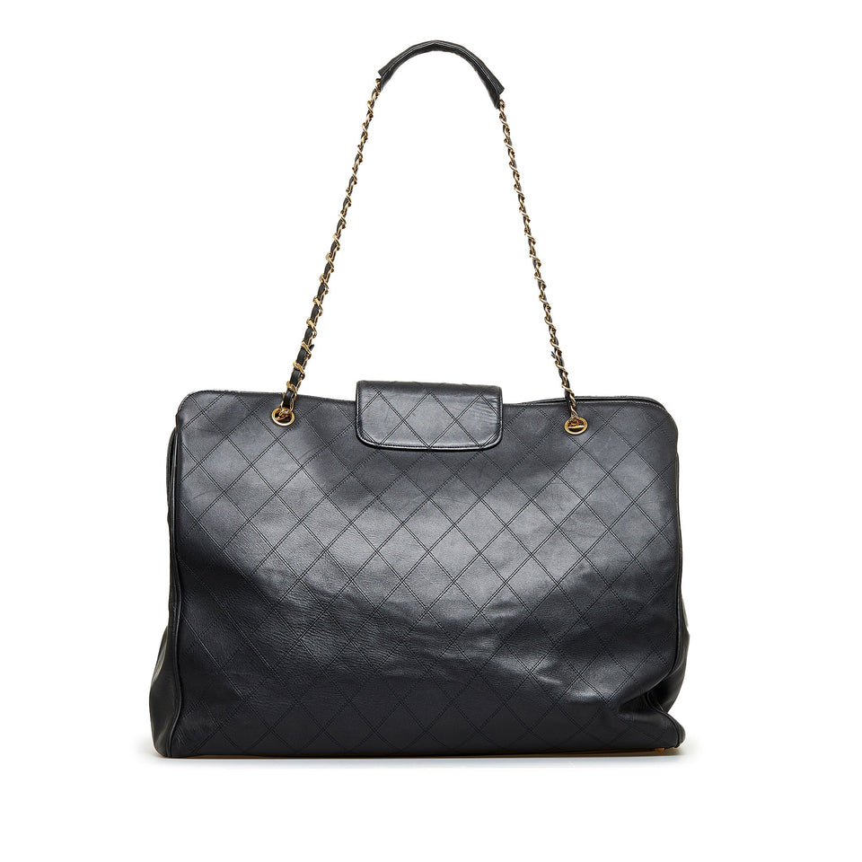 Chanel Supermodel Weekender XL Black Lambskin Gold
