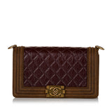 Chanel Boy Flap Brown Lambskin Gold