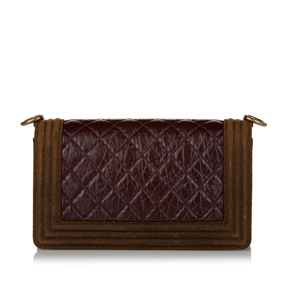 Chanel Boy Flap Brown Lambskin Gold