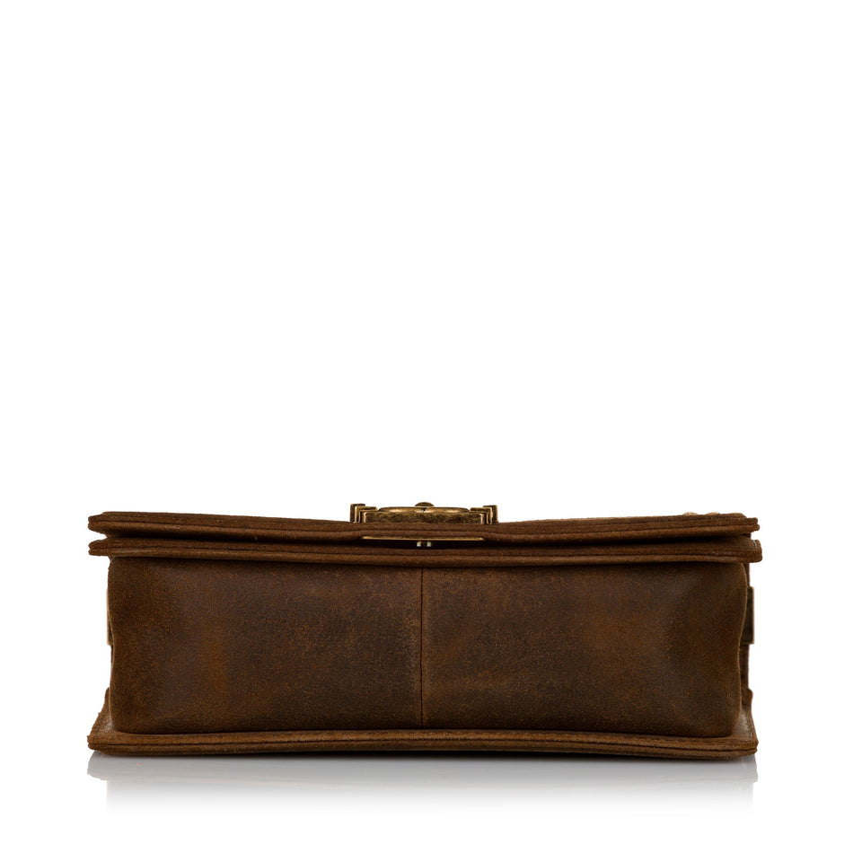 Chanel Boy Flap Brown Lambskin Gold