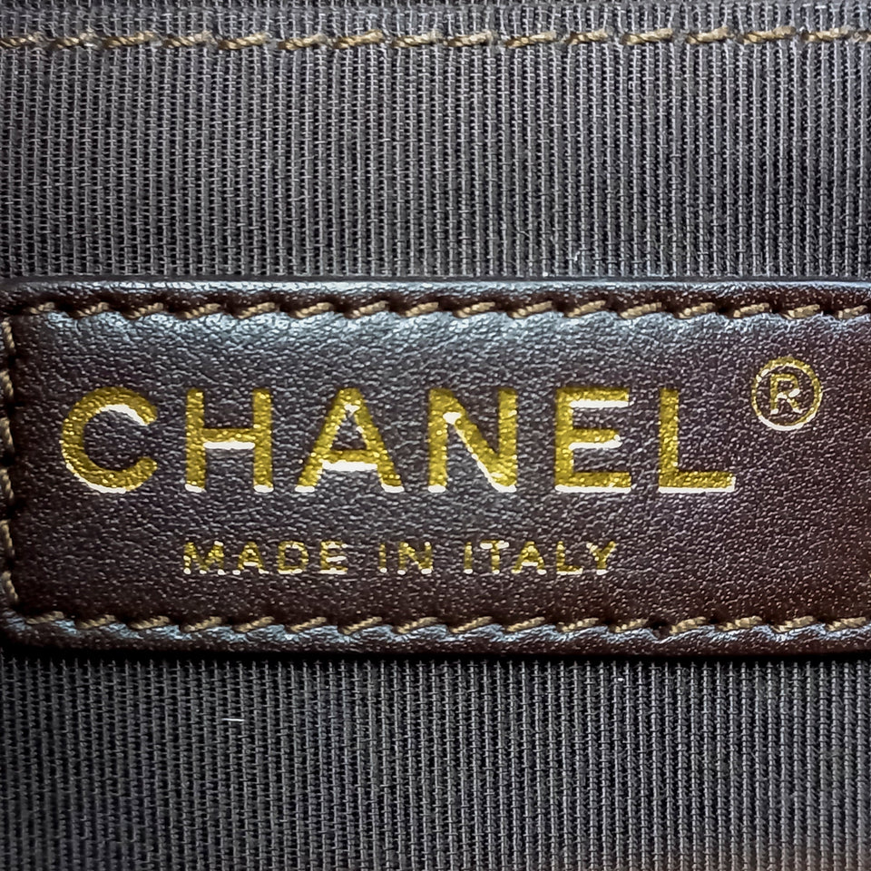 Chanel Boy Flap Brown Lambskin Gold