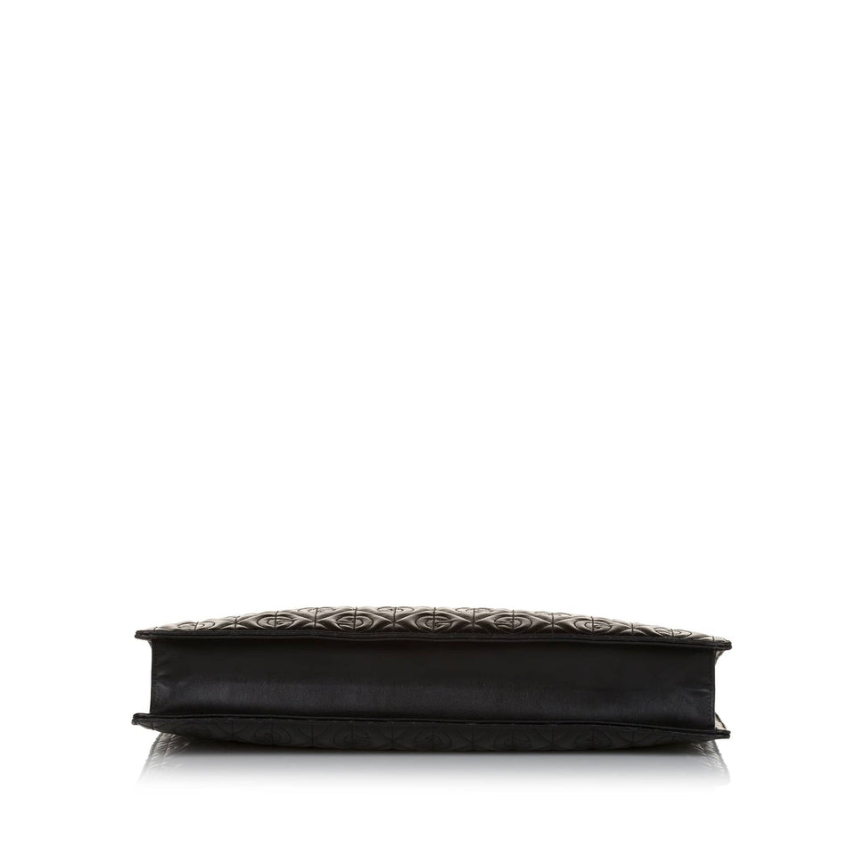Gucci Morpheus Handbag Black Embroidered Leather