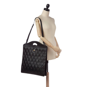 Gucci Morpheus Handbag Black Embroidered Leather