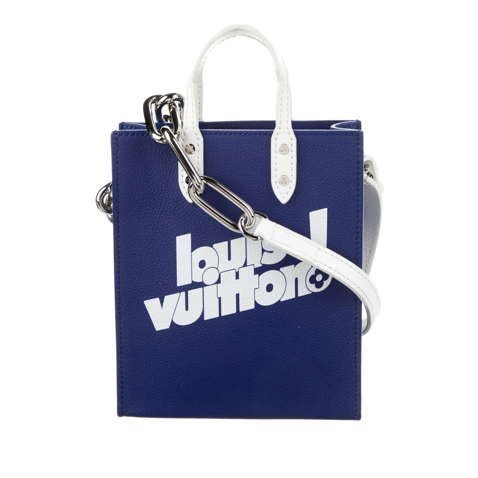 Blue Louis Vuitton Everyday Sac Plat XS Satchel