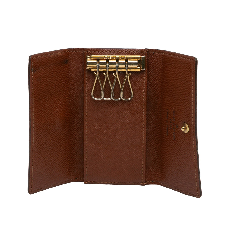 Brown Louis Vuitton Monogram 4 Key Holder