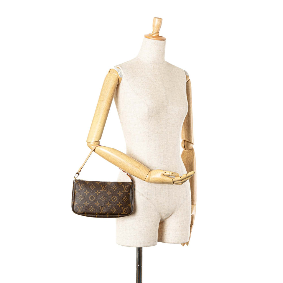 Brown Louis Vuitton Monogram Pochette Accessoires Shoulder Bag