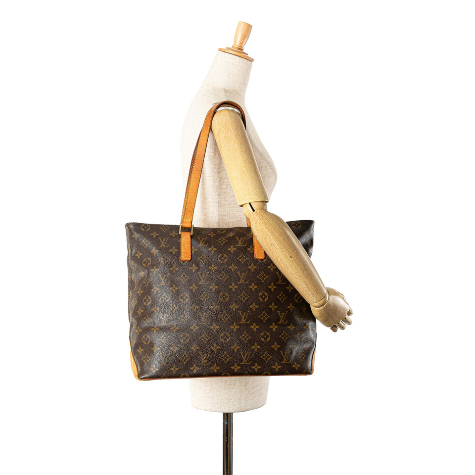 Brown Louis Vuitton Monogram Cabas Mezzo Tote Bag