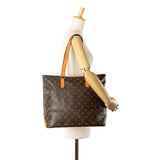 Brown Louis Vuitton Monogram Cabas Mezzo Tote Bag