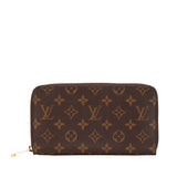 Brown Louis Vuitton Monogram Zippy Organizer Wallet