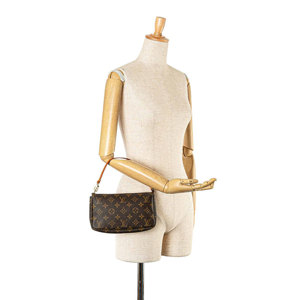 Brown Louis Vuitton Monogram Pochette Accessoires Shoulder Bag
