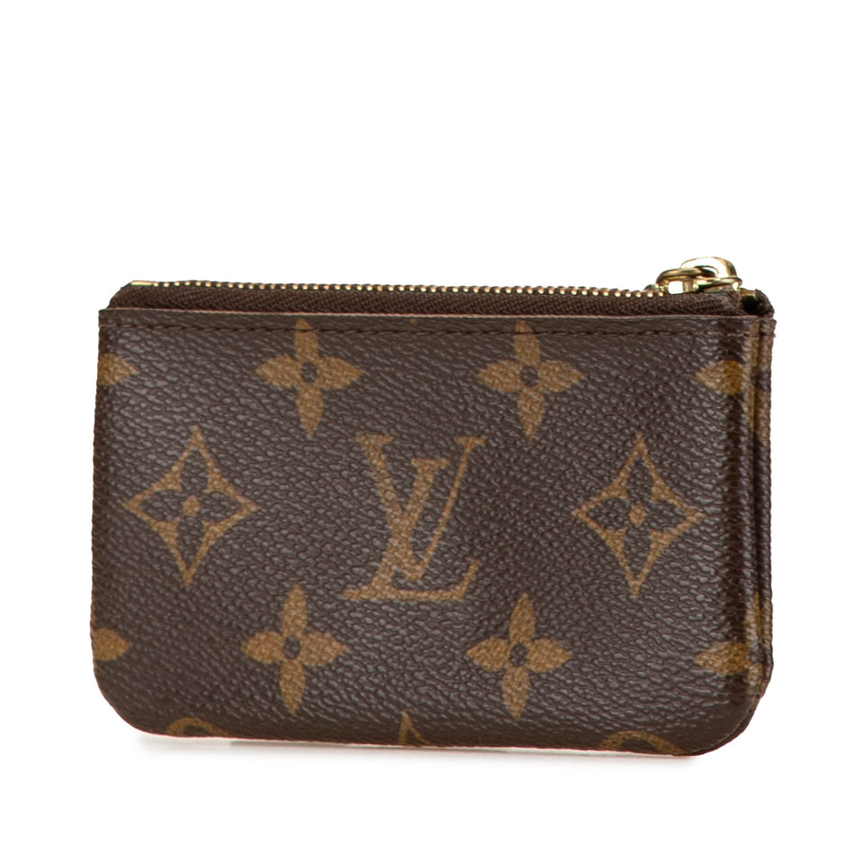 Brown Louis Vuitton Monogram Pochette Cles Coin Pouch