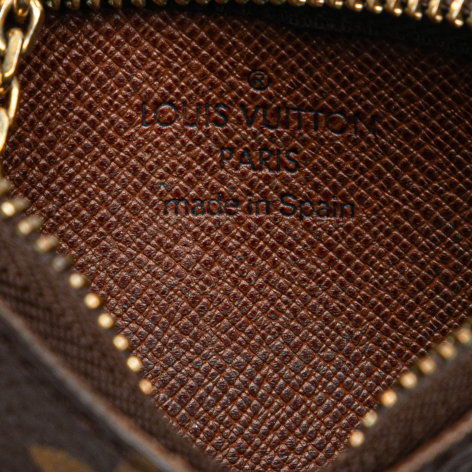 Brown Louis Vuitton Monogram Pochette Cles Coin Pouch