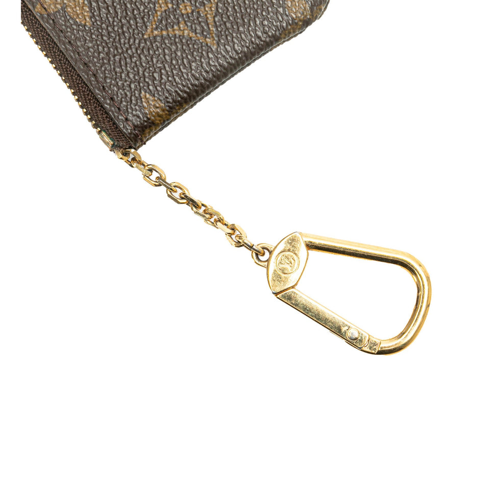 Brown Louis Vuitton Monogram Pochette Cles Coin Pouch