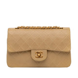Chanel Classic Double Flap Small Beige Lambskin Gold
