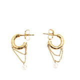 Gold Louis Vuitton Gold Plated Nanogram Hoop Earrings