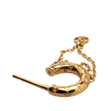 Gold Louis Vuitton Gold Plated Nanogram Hoop Earrings