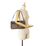 Brown Louis Vuitton Damier Ebene Aubagne Shoulder Bag