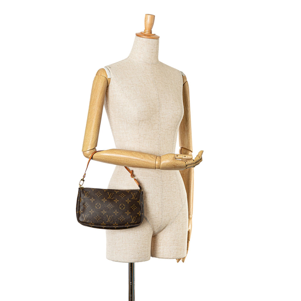 Brown Louis Vuitton Monogram Pochette Accessoires Shoulder Bag