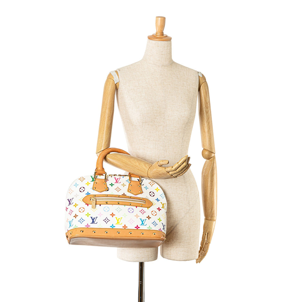 White Louis Vuitton Monogram Multicolore Alma PM Handbag