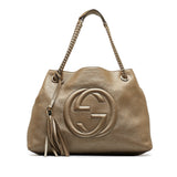 Gold Gucci Medium Soho Chain Tote