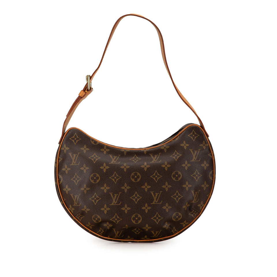 Brown Louis Vuitton Monogram Croissant MM Hobo Bag