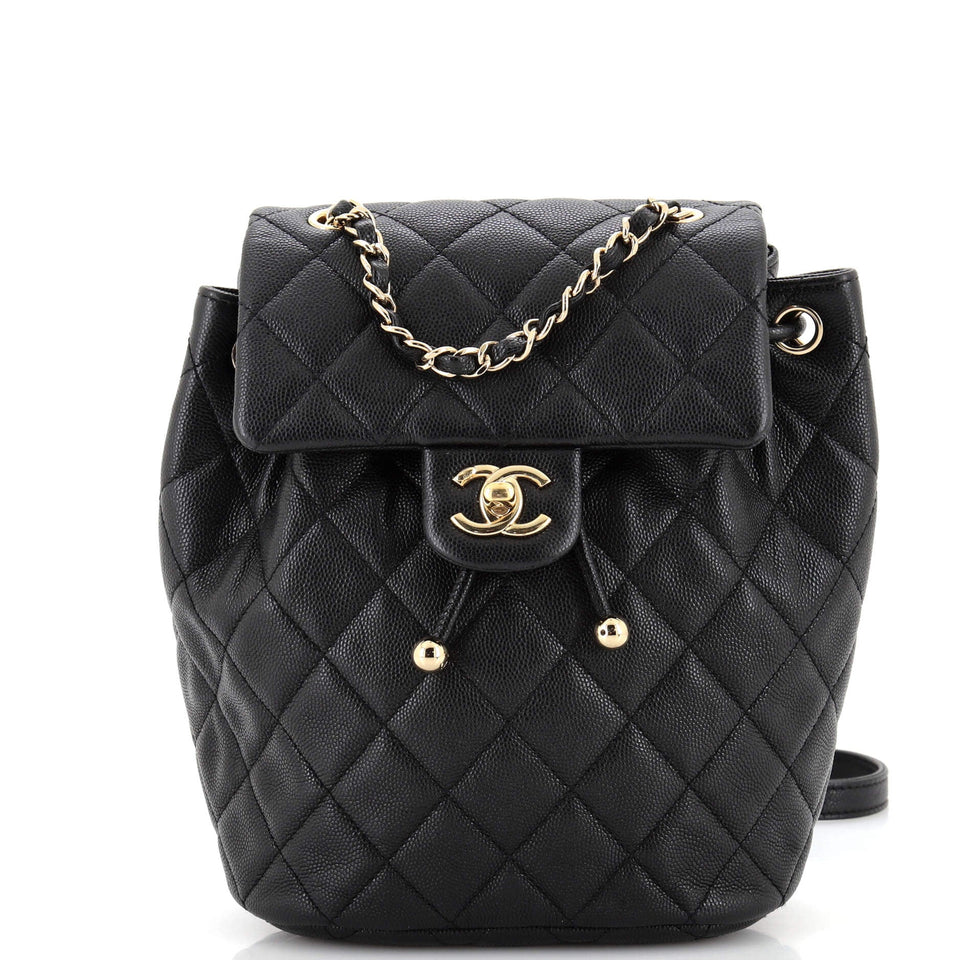 CHANEL Urban Spirit NM Backpack Quilted Caviar Mini