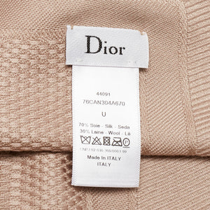 Dior Beige Cannage Silk Blend Square Scarf