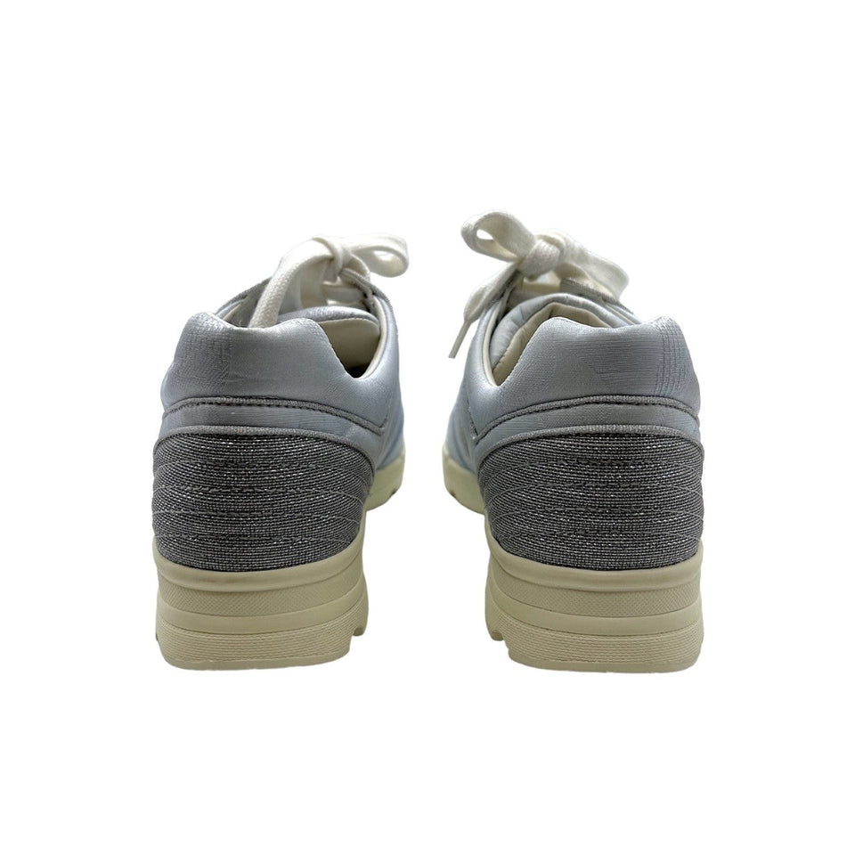 Chanel Shoes CC Low-Top Sneakers Sky Blue Sz 37