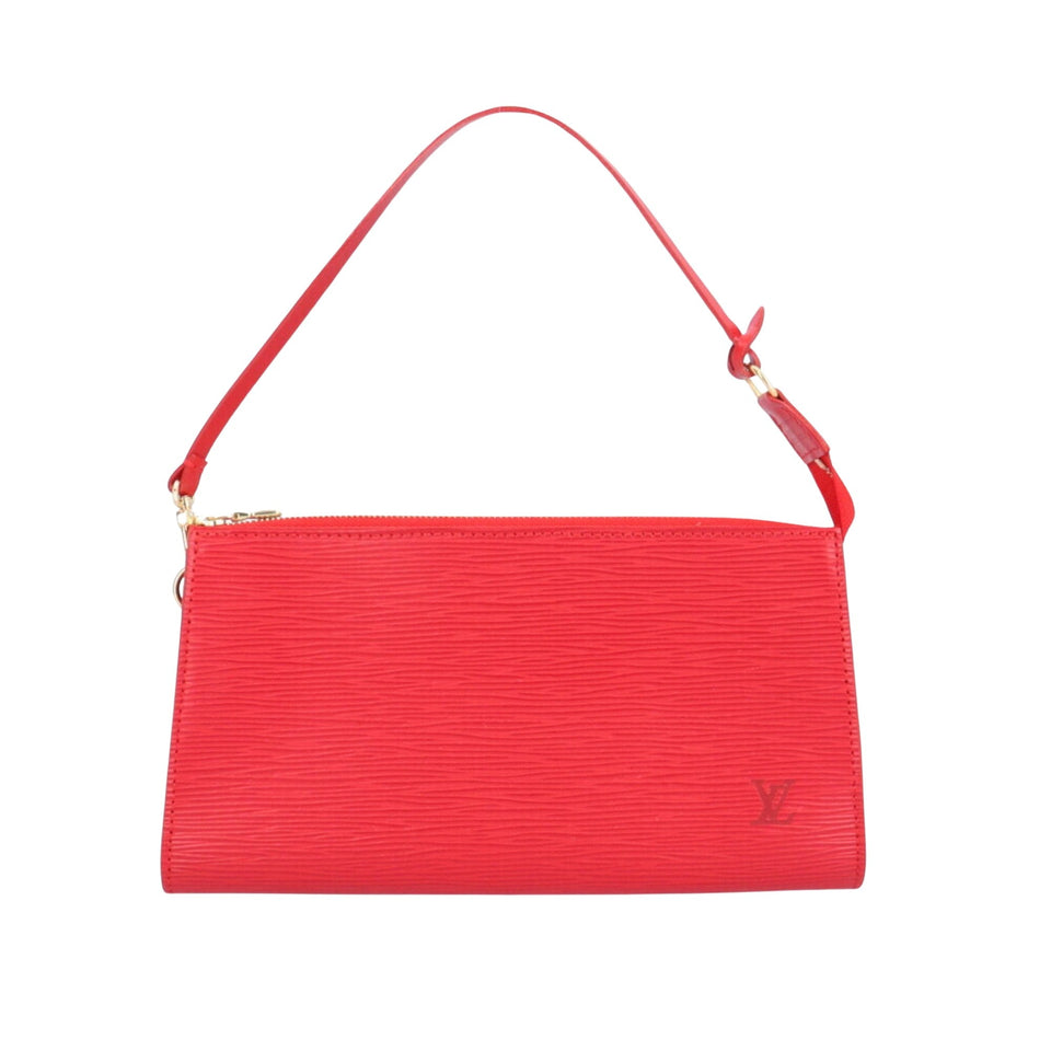 Louis Vuitton Pochette Accessoire  Leather Clutch Bag
