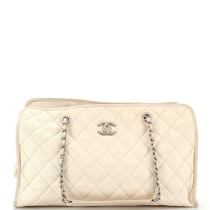 CHANEL French Riviera Tote Quilted Caviar Large