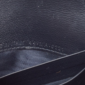 Dior Navy Blue Oblique Canvas And Leather Saddle Wallet