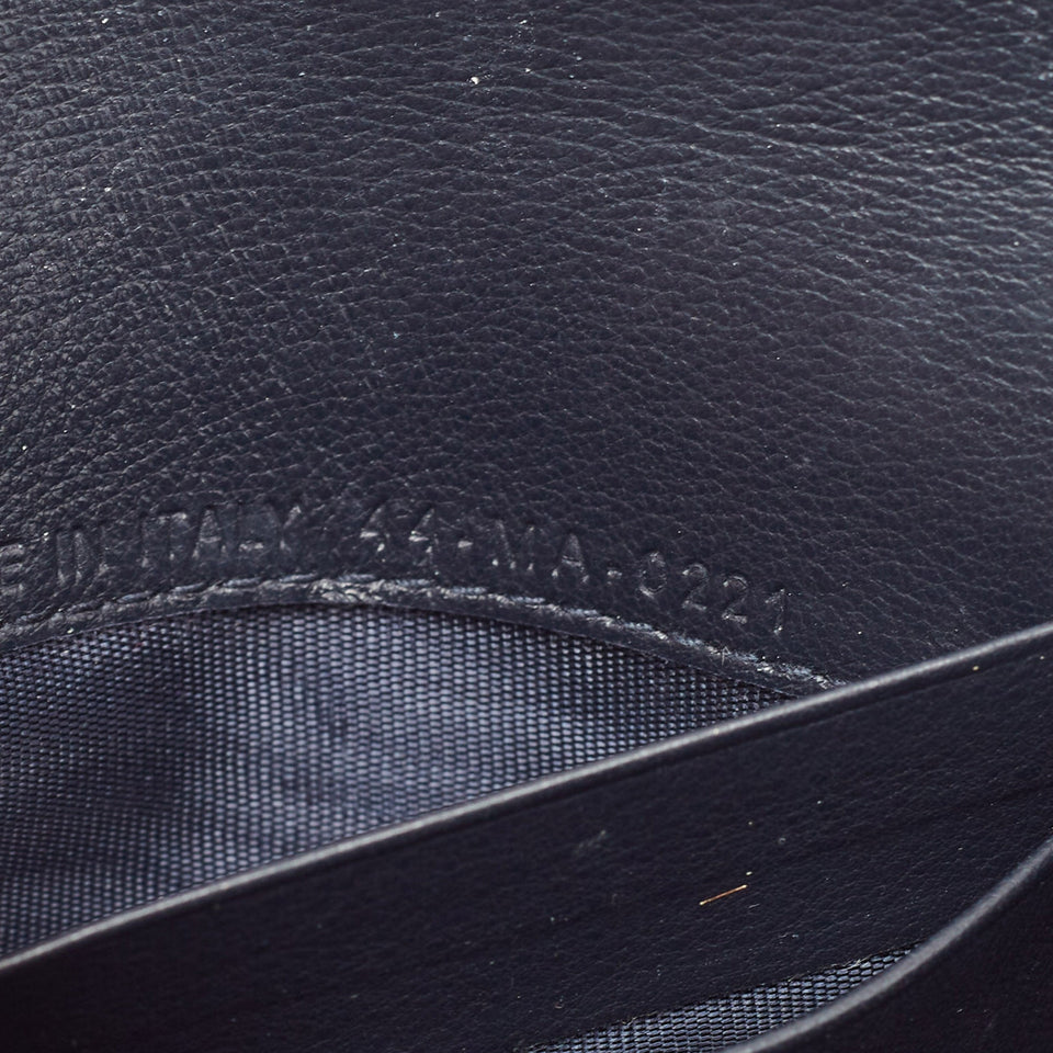 Dior Navy Blue Oblique Canvas And Leather Saddle Wallet