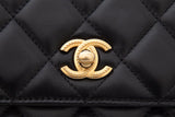 Chanel 2023 Black Lambskin Trendy Handle Flap Bag