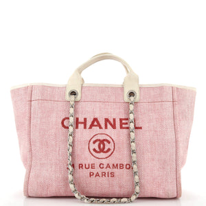 CHANEL Deauville Tote Raffia Medium