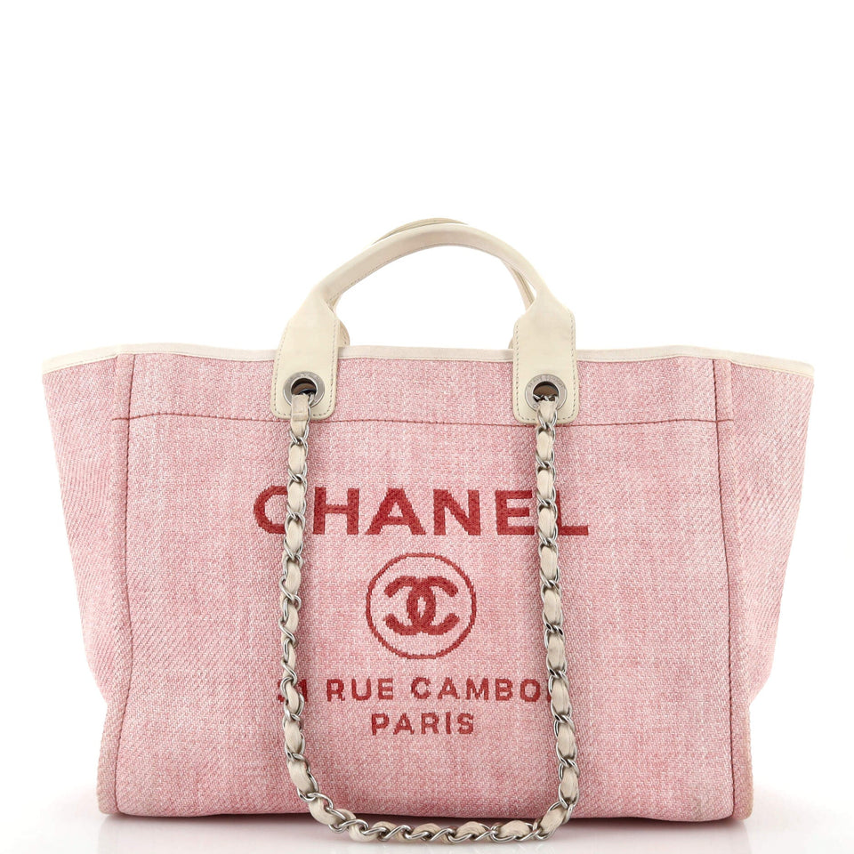 CHANEL Deauville Tote Raffia Medium