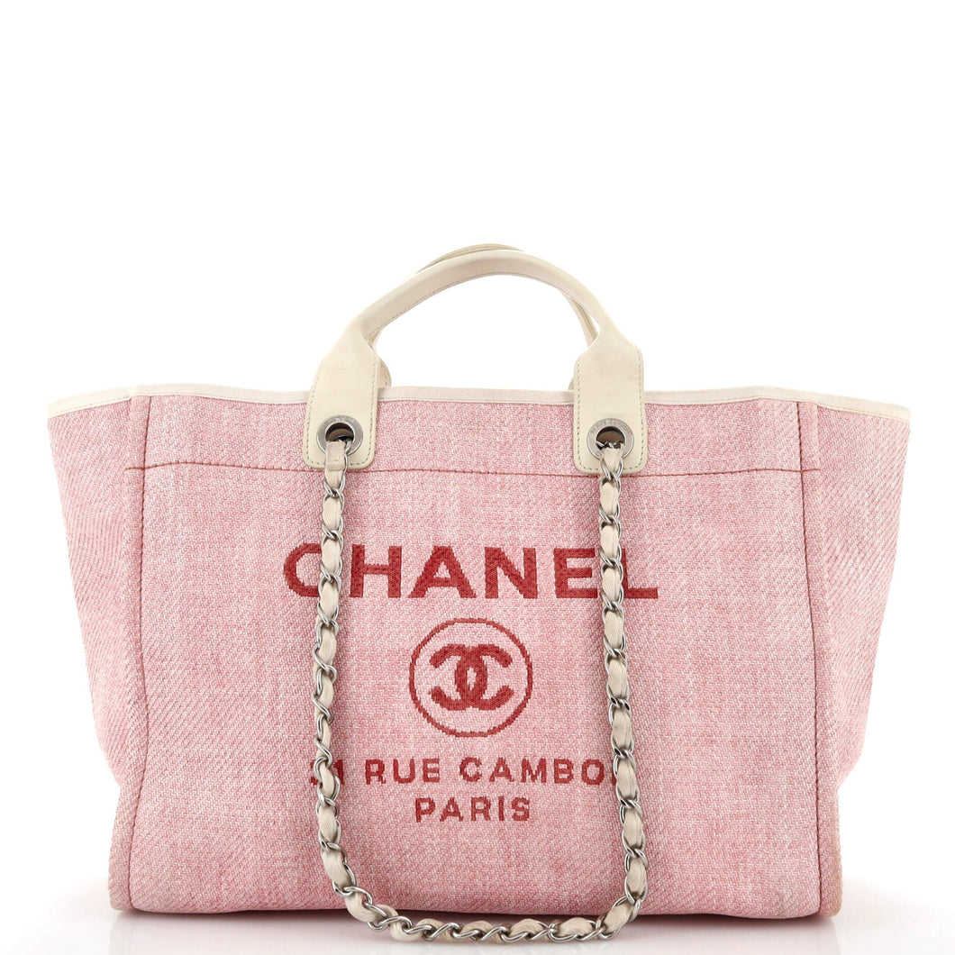 CHANEL Deauville Tote Raffia Medium