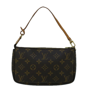 Louis Vuitton Pochette Accessoire  Canvas Clutch Bag