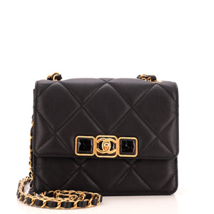 CHANEL Resin CC Flap Bag Quilted Calfskin Mini