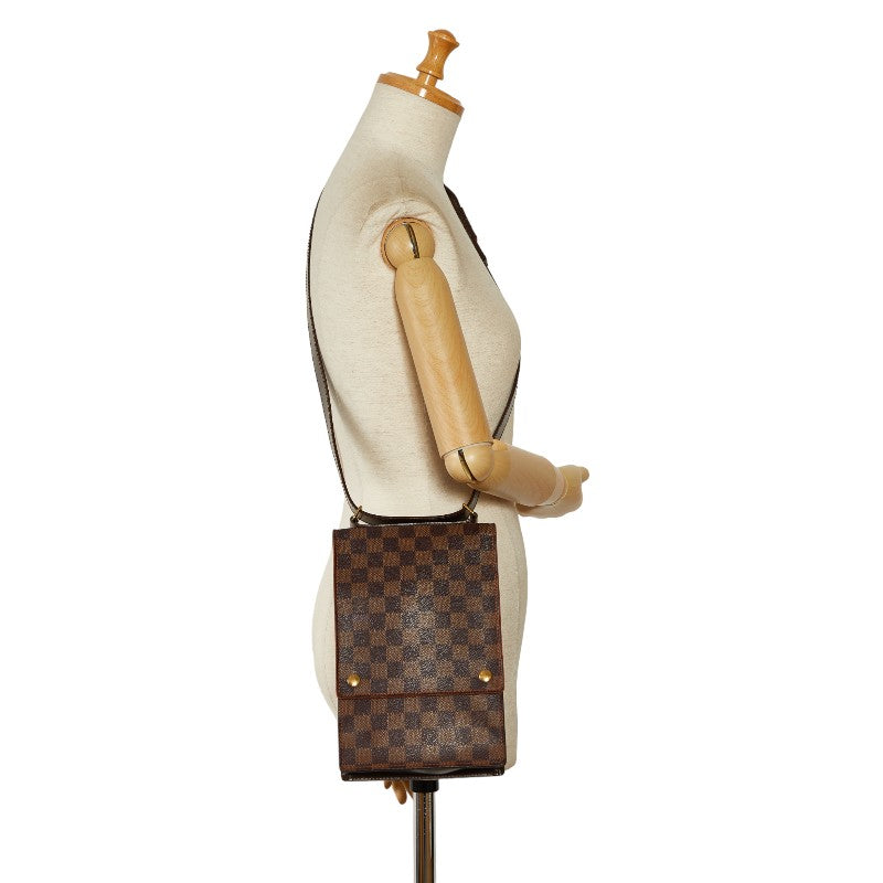Louis Vuitton Damier Porte Blanc Shoulder Bag N45271 Brown PVC Leather  Louis Vuitton