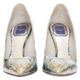 Dior Raf Simons Metallic Abstract Print Pointy Pumps