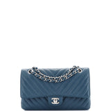 CHANEL Classic Double Flap Bag Chevron Caviar Medium