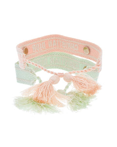 Dior Logo Signature Raffia Bracelet