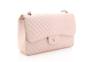 Chanel 2017 Jumbo Pink Iridescent Caviar Togo Leather Handbag