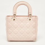 Dior Pink Cannage Leather Small Lady Dior My Abcdior Tote
