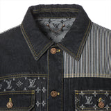 Louis Vuitton x NIGO 22SS Cotton Denim Jacket 48 Mens Black RM221M Monogram tagged