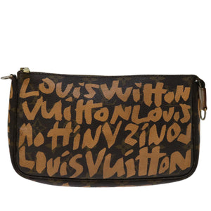 Louis Vuitton Pochette Accessoire  Canvas Clutch Bag
