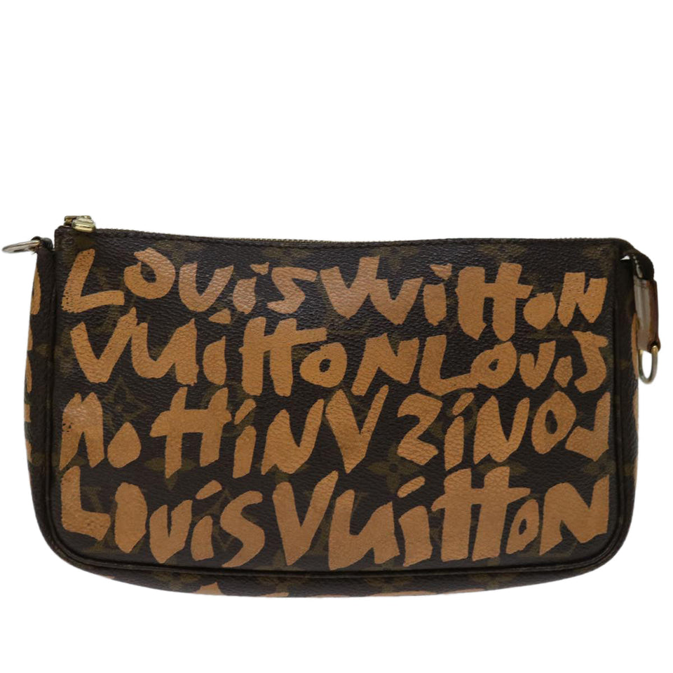 Louis Vuitton Pochette Accessoire  Canvas Clutch Bag
